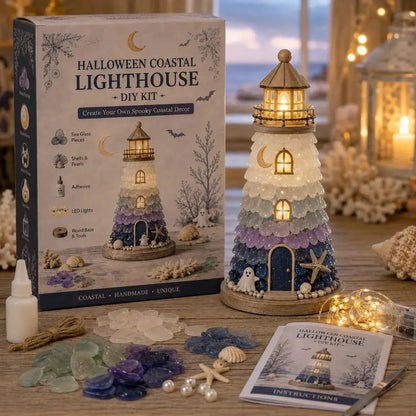 DIY Light-Up Sea Glass Lighthouse Craft Kit – 15 Designs